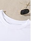 economico T-Shirt da donna-Per donna maglietta 100% cotone Pop art Gatto Alfabetico Giornaliero Per uscire Fine settimana Stampa Bianco Manica corta Essenziale Rotonda