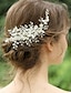 cheap Women&#039;s Hair Accessories-1pcs Wedding Hair Clip Bridal Hair Comb Rhinestones Wedding Hair Accessories for Brides Flower Girl Bridal Hair Pieces (Sliver)