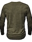 billiga Casual T-shirts för män-Herr Henleytröja T-tröja Långärmad tröja Slät Henley Gata Semester Långärmad Kläder 100 % bomull Mode Vintage Grundläggande