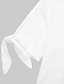 halpa yksinkertaiset mekot-Naisten Valkoinen mekko Pitsi Tilkkutäkki V kaula-aukko Midimekko Tyylikäs Klassinen Päivittäin Loma Lyhythihainen Kesä Kevät