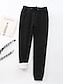 cheap Women&#039;s Sweatpants &amp; Joggers-Women&#039;s Fleece Pants Sweatpants Cotton High Waist Full Length claret Fall