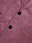 cheap Blazer&amp;Jacket-Men&#039;s  Casual Plaid Blazer &amp; Jackets Vintage Business Lightweight Blazer Slim Fit Notched Lapel Single Breasted Sport Coats Wine Blue 2024