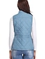 cheap Vest-Women&#039;s Quilted Vest Crop Sleeveless Winter Coat Lightweight Puffer Gilet Warm Windproof Outerwear with Pockets Zip up Fall Street Casual Jacket Light Blue claret Sea Blue