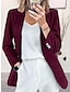 ieftine Sacouri și costume de damă-Pentru femei Jachetă Corduroy Blazer Oficial Buton Culoare solidă Rezistent la Vânt Modă Fit regulat Îmbrăcăminte exterioară Manșon Lung Toamnă Roșu Claret S