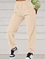 tanie Joggery damskie-Damskie Spodnie dresowe Typu Chino Bawełna Kieszeń Wysoka talia Pełna długość Czarny Lato
