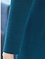 זול עיצוב מערכות שמלות-בגדי ריקוד נשים סט שמלות שני חלקים שמלת קז&#039;ואל יומי ליציאה אופנתי סגנון רחוב Ruched שמלת מידי צווארון עגול קצר שרוול ארוך אחיד רגיל יין ירוק כהה סתיו חורף M L XL XXL 3XL