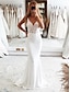 cheap Wedding Dresses-Reception Formal Wedding Dresses Mermaid / Trumpet Camisole Sleeveless Court Train Tulle Bridal Suits Bridal Gowns With Appliques 2024