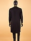 billiga Kostymer-svarta vinröda herr afrikanska kostymer 2 delar plus size dashiki kostymer enfärgade standard passform enkelknäppt enknapps 2024