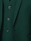 billige Dresser-mørkegrønn bryllupsdress for menn formell forretningsarbeidsklær 3 deler dresser solid standard passform enkeltspent en knapp【ekstra bukser】 2024