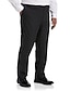 お買い得  チノパン-男性用 ズボン チノパン ポケット まっすぐな足 平織り オフィス ビジネス カジュアル コットン混 ファッション ベーシック ブラック ホワイト
