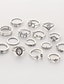 tanie Pierścionki-15 sztuk w zestawie pierścionki do układania na palcach zestaw dla kobiet kryształ rhinestone palec oświadczenie zestawy pierścionków vintage wspólne węzeł pierścienie środkowe dla nastoletnich