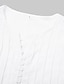 economico abiti semplici-Per donna Vestito bianco Pizzo Collage A V Vestito longuette Elegante Classico Giornaliero Da mare Manica corta Estate Primavera