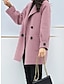 cheap Women&#039;s Coats &amp; Trench Coats-Women&#039;s Coat Outdoor Valentine&#039;s Day Street Spring Fall Winter Short Coat Loose Fit Windproof Warm Modern Style Casual Trendy Jacket Long Sleeve Plain with Pockets Black Pink Khaki