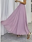cheap Plain Skirts-Women&#039;s Skirt Swing Long Skirt Maxi High Waist Skirts Layered Solid Colored Street Daily Summer Polyester Fashion Casual Apricot Black White Red