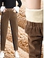billige bukser til kvinder-dame fleece fløjlsbukser bukser harem bukser fuld længde lomme mikroelastisk høj talje mode streetwear street daglig sort brun m l sommer efterår