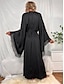 cheap Women&#039;s Robes-Women&#039;s Pajamas Bathrobe Robes Gown Pure Color Simple Casual Comfort Wedding Party Satin Breathable V Wire Long Sleeve Fall Winter Black White