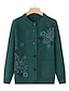 cheap Cardigans-Women&#039;s Cardigan Sweater Crew Neck Ribbed Knit Polyester Button Pocket Fall Winter Outdoor Holiday Going out Stylish Casual Soft Long Sleeve Floral claret Grass Green Leather Pink XL 2XL 3XL