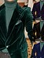 abordables Blazers et vestes-Homme Veste blazer Col cranté Mode Occasionnel Couleur Unie Bleu Roi Violet Marron Coupe Slim à boutonnage simple à 2 boutons