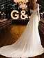 cheap Wedding Dresses-Simple Glitter &amp; Sparkle Wedding Dresses Two Piece Off Shoulder Long Sleeve Court Train Sequined OverSkirts Bridal Gowns With Sash / Ribbon Beading 2024