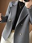 abordables Blazers Femme-Manteau Femme Plein Air Usage quotidien Vacances Sortie mode Décontractées Style de rue Avec poches Court Manteau Noir Blanche Chameau Automne Hiver Double Boutonnage Revers Standard S M L XL