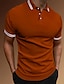 tanie klasyczna koszulka polo-Męskie Koszulka polo Koszula golfowa Codzienny Święto Klapa Klasyczny Krótki rękaw Moda Podstawowy Równina Guzik Lato Regularny Czarny Biały Żółty Pomarańczowy Szary Koszulka polo
