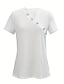 cheap Women&#039;s T-shirts-Women&#039;s T shirt Tee Plain Daily Weekend Elegant Fashion Basic Short Sleeve V Neck Black