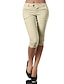 cheap Leggings-Women&#039;s Basic Essential Capri shorts Slacks Classic Capris Pants Office / Career Dailywear Micro-elastic Solid Colored Mid Waist Slim Green White Black Blue Khaki S M L XL XXL