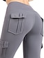 cheap Leggings-Women&#039;s Cargo Pants Pants Trousers Pocket High Cut High Waist Full Length Dark Grey Fall