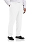 abordables Chinos-Hombre Pantalones Chinos Bolsillo Pierna recta Plano Oficina Negocio Casual Mezcla de Algodón Moda Básico Negro Blanco
