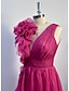 Χαμηλού Κόστους Βραδινά Φορέματα-βραδινό φόρεμα σε γραμμή διασημοτήτων φόρεμα σε στυλ διασημότητας κόκκινο πράσινο φόρεμα επίσημο γαμήλιο καλεσμένο στο πάτωμα αμάνικο σιφόν με λαιμόκοψη με σκίσιμο καθαρό χρώμα 2024