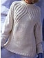 ieftine Pulovere-Pentru femei Pulover pulover Stil Nautic Cablu Tricotat Polyester Împletit Toamnă Iarnă Zilnic Concediu Ieșire Stilat Casual Moale Manșon Lung Culoare solidă Gri S M L