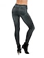 cheap Leggings-Women&#039;s Fleece Pants Pants Trousers Jeggings Full Length Faux Denim Pocket Micro-elastic High Waist Fashion Streetwear Street Casual Grey Black S M Fall Winter
