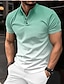 billige Casual T-shirts til mænd-Herre Henley-skjorte Tee Top Hældning Henley Gade Ferierejse Kort Ærme Tøj Mode Designer Basale