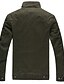 voordelige Cargo Jassen-Voor heren Outdoor jas Tactische jas Buiten Alledaagse kleding Warm Vetoketju Zak Herfst Winter Effen Modieus Streetwear Revers Normaal Zwart Khaki Leger Groen Jacks