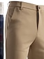 זול שמלת מכנסיים-בגדי ריקוד גברים מכנסיים רגילים מכנסיים חליפה כיס דפוס פשוט אחיד עמיד למים לביש באורך מלא בית עבודה קלסי מקרי / ספורטיבי אפור לבן שחור סטרצ&#039;י (נמתח)