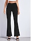 abordables pantalones de fiesta para mujer-Mujer Timbre Pantalones Poliéster Estampado Media cintura Longitud total Negro Verano