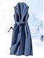cheap Women&#039;s Coats &amp; Trench Coats-Women&#039;s Vest Winter Sleeveless Overcoat Long Pea Coat Fall Trench Coat with Belt Office Casual / Daily Fashion OuterwearBlack S