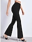 ieftine pantaloni de damă de petrecere-Pentru femei Clopot de jos Pantaloni Poliester Imprimeu Talie medie Lungime totală Negru Vară