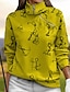 Χαμηλού Κόστους Συλλογή σχεδιαστών-Γυναικεία Φούτερ πουλόβερ Μαύρο Λευκό Κίτρινο Μακρυμάνικο Μπολύζες Φθινόπωρο Χειμώνας Γυναικεία ενδυμασία γκολφ Ρούχα Ρούχα Ενδύματα