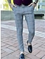 billige Chinos-Herre Bukser kinesisk Uformelle bukser Lomme Ruter Stripe Komfort Virksomhet Daglig Gateklær Mote Grunnleggende lysegrå Mørkegrå