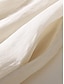 baratos design de vestidos de algodão e linho-Mulheres Vestido casual Vestido de verão de algodão Vestido midi Linho Bolsos Básico Clássico Diário Férias Decote V Meia Manga Outono Branco Azul Marinha Tecido