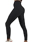 זול טייצים-בגדי ריקוד נשים רזה טייץ מכנסיים צבע אחיד באורך מלא מיקרו-אלסטי מותניים גבוהים אופנתי אתלטיקה רחוב יומי אפור בהיר שחור S M סתיו חורף
