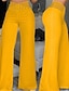 abordables pantalons de fête pour femmes-Femme Ample Pantalon Coupe haute Taille haute Toute la longueur Bleu œuf de mer Automne