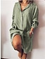 cheap Women&#039;s Blouses &amp; Shirts-Women&#039;s Shirt Blouse Long Cotton Top Plain Button Pocket Casual Daily Basic Long Sleeve Shirt Collar Black Spring &amp;  Fall