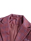 cheap Blazer&amp;Jacket-Men&#039;s  Casual Plaid Blazer &amp; Jackets Vintage Business Lightweight Blazer Slim Fit Notched Lapel Single Breasted Sport Coats Wine Blue 2024