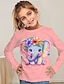 cheap Girl&#039;s 3D T-shirts-Girls&#039; 3D pink Dinosaur T shirt Long Sleeve 3D Print Fall Winter Active Fashion Daily Polyester Kids 3-12 Years Outdoor Daily Regular Fit