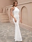 Χαμηλού Κόστους Φορέματα για Καλεσμένους σε Γάμο-Τρομπέτα / Γοργόνα Φορέματα καλεσμένων γάμου Φανταχτερό Φόρεμα Απόκριες Βραδινό Πάρτυ Μακρύ Αμάνικο Ζιβάγκο Με πούλιες με Κρόσσι Χάντρες 2024