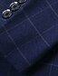 cheap Men&#039;s Classic Blazers-Men&#039;s Blazer Outdoor Daily Wear Warm Button Pocket Fall Winter Plaid Fashion Streetwear Lapel Regular Black Blue Light Blue Jacket
