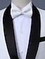 cheap Tuxedo Suits-Black White Men&#039;s Prom Suits Special Occasion Party Evening Tuxedos 2 Piece Solid Colored Shawl Collar Tailored Fit Single Breasted One-button 2024