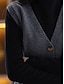 ieftine Veste din Tricot-Pentru femei Vestă pulover În V Striat Tricotat Polyester Împletit Buton Vară Toamnă Zilnic Concediu Ieșire Stilat Casual Moale Fără manșon Culoare pură Negru Kaki Bej Mărime unică